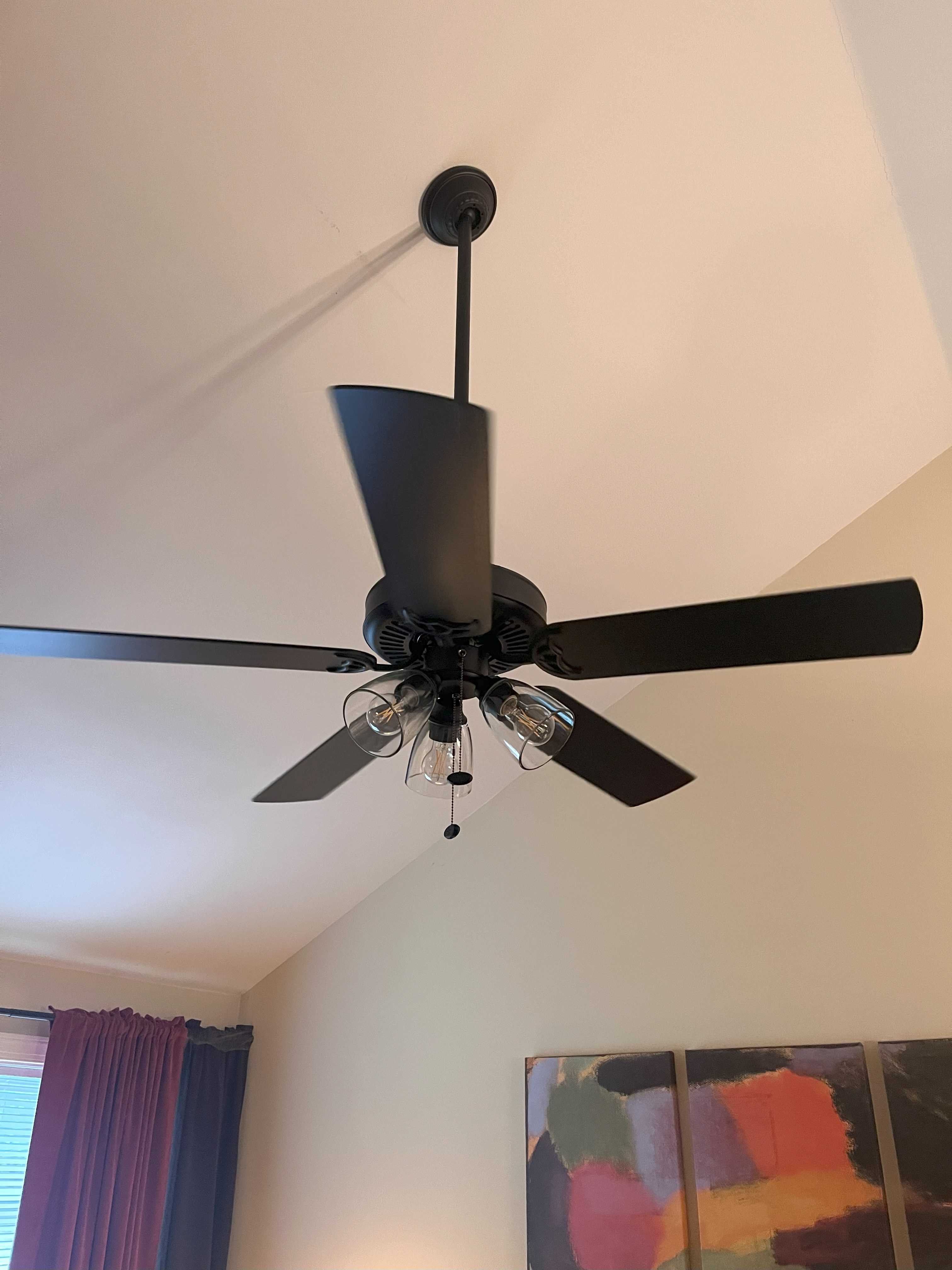 Ceiling fan installation — after