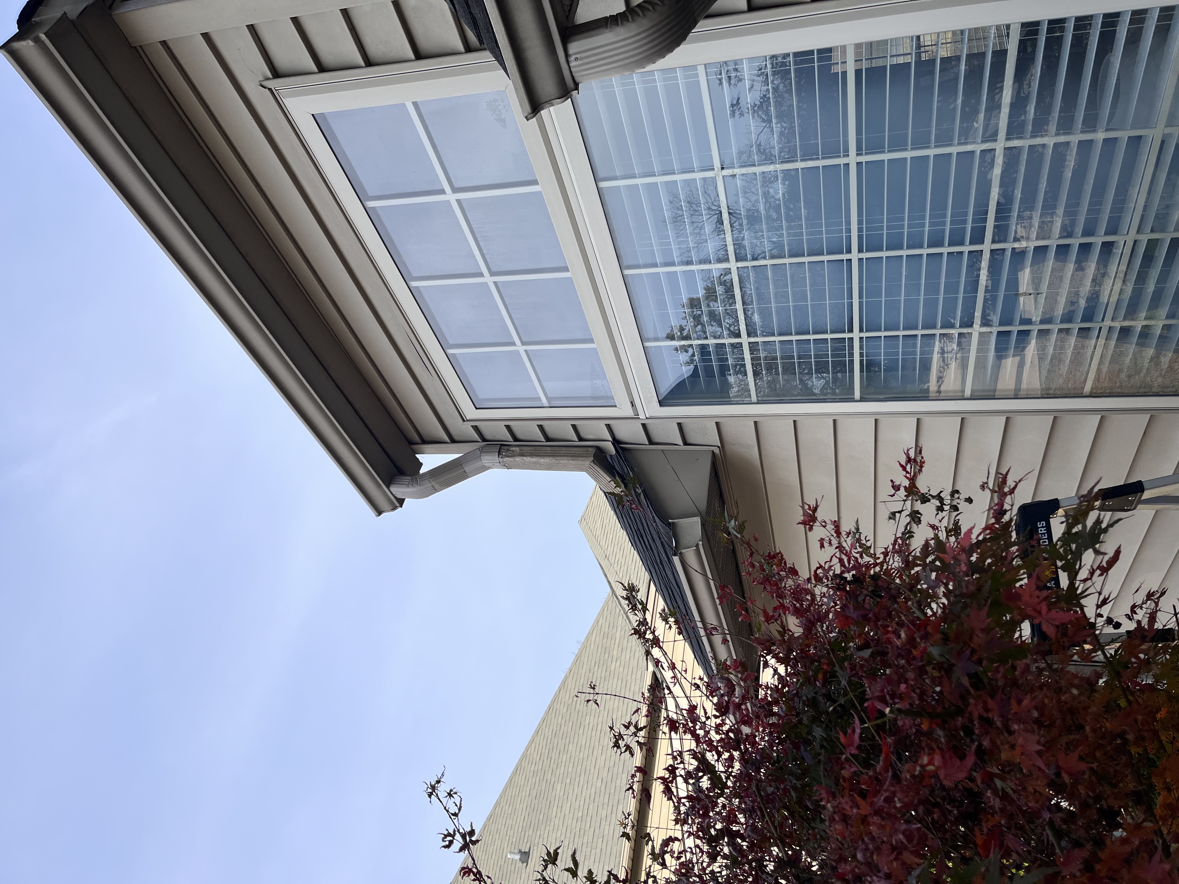 Gutter downspout repair — after