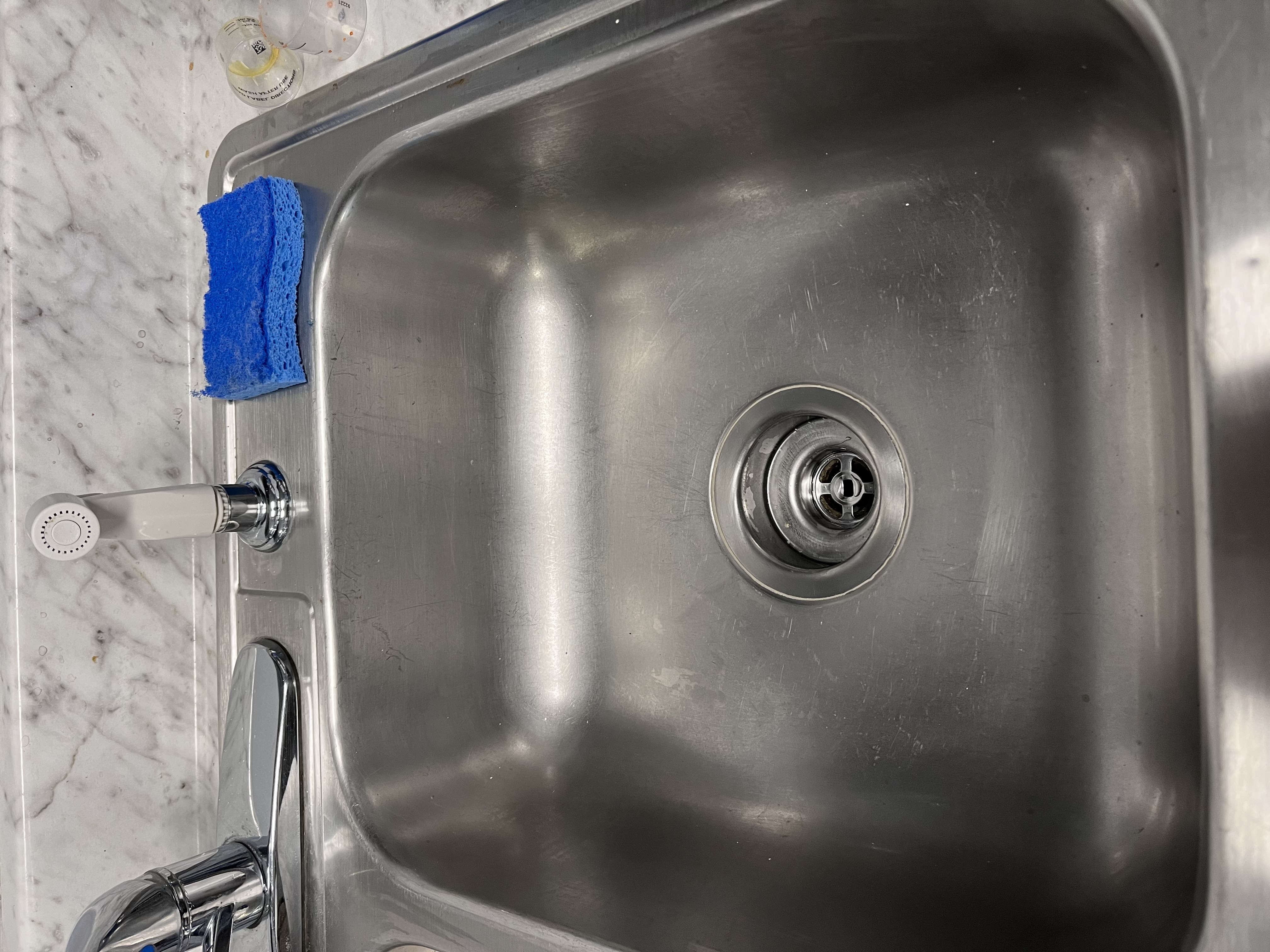 Kitchen sink drain repair — after