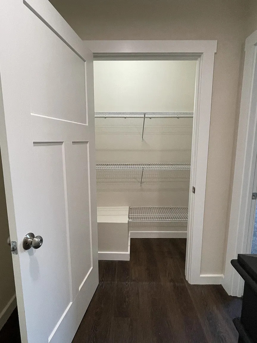 Magnolia duplex bedroom closet — after