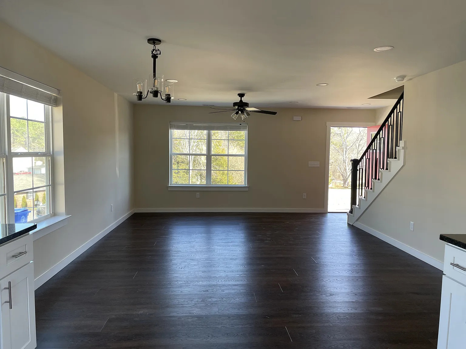 Magnolia duplex living dining room — after