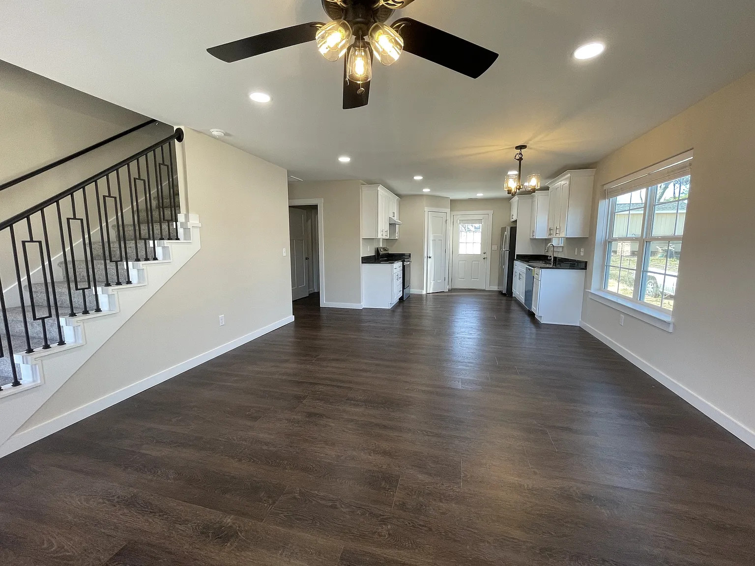 Magnolia duplex open concept living kitchen — after