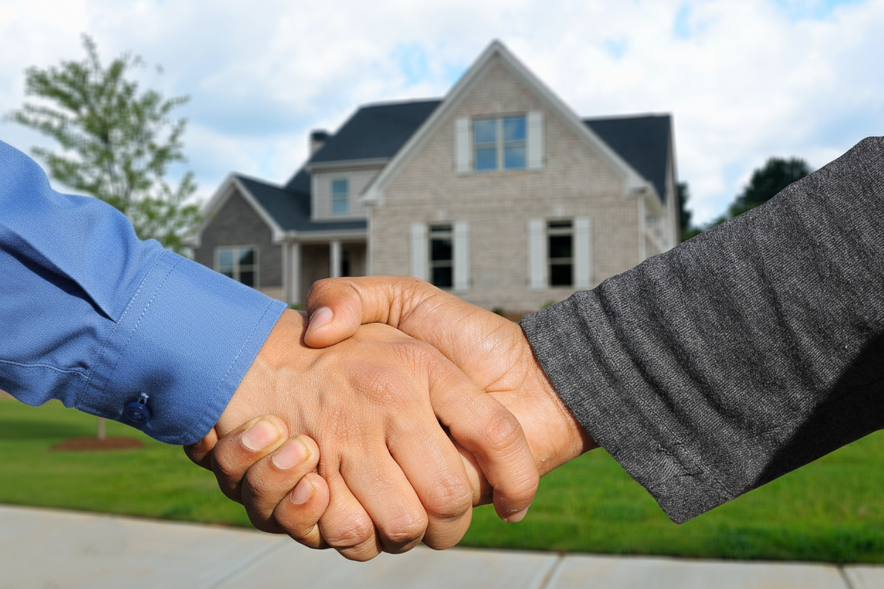Professional handyman with tool belt and smiling